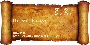 Bilkei Kinga névjegykártya